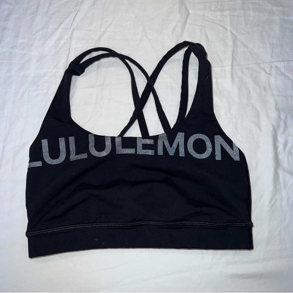 Black Lululemon Energy Bra